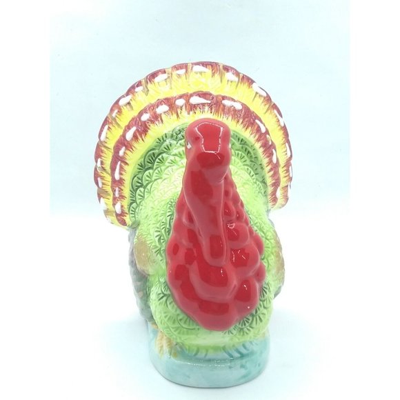 VTG Vermont Store Give Thanks ceramic Turkey Candle Holder W/Box 7" approx. - Picture 12 of 12